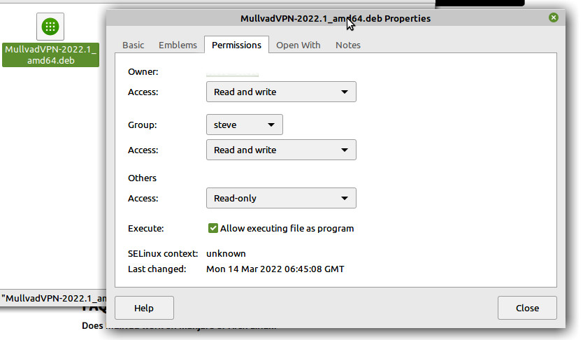 Do this is you are having problems installing Mullvad VPN on Linux Mint