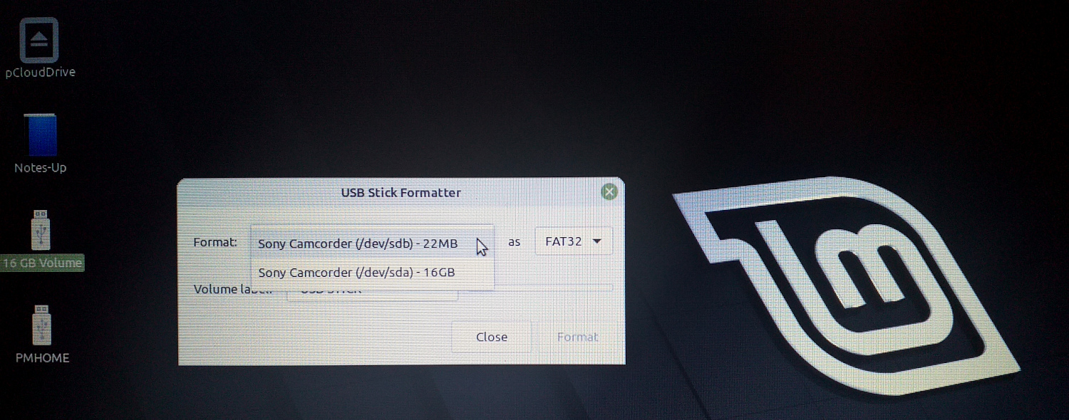 Linux USB Stick Formatter